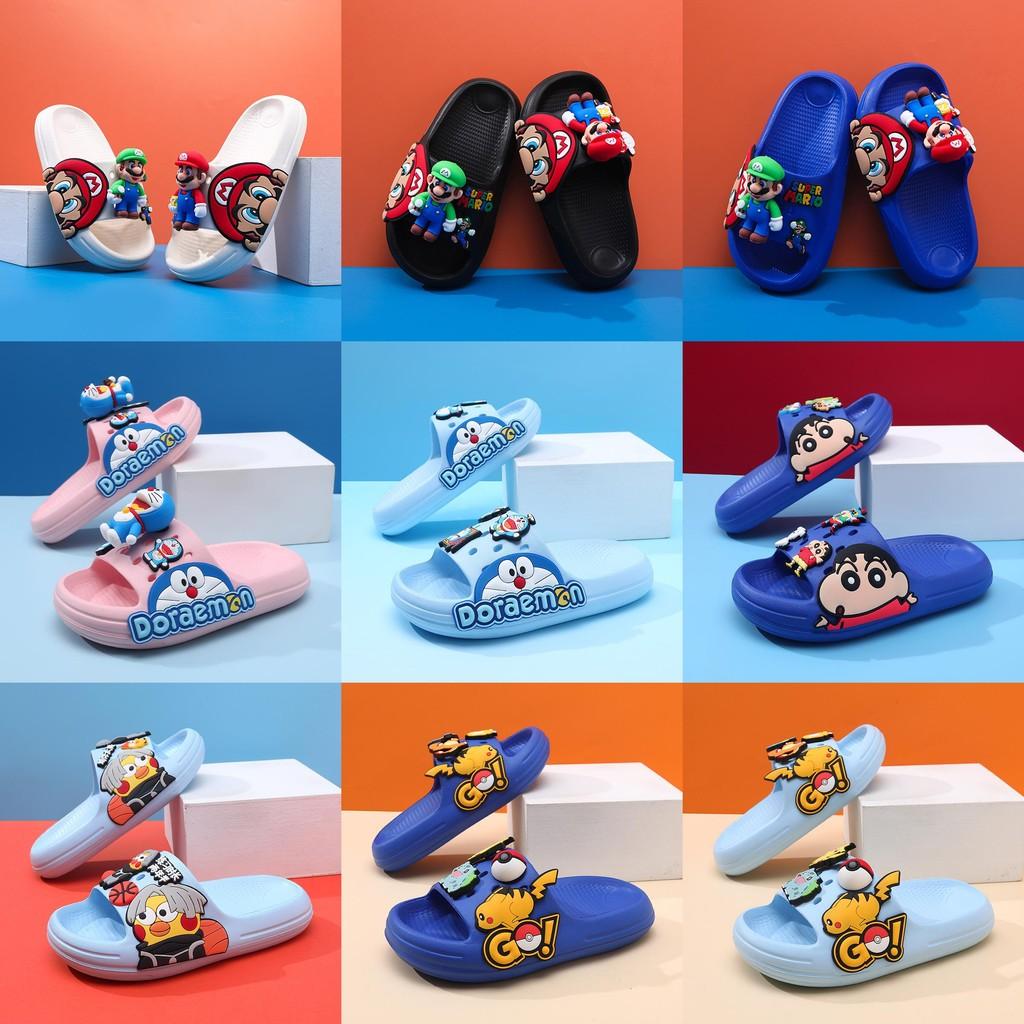 Mario Childrens Sandals Summer Eva Non Slip Cartoon Indoor Flip Flops For Boys And Girls