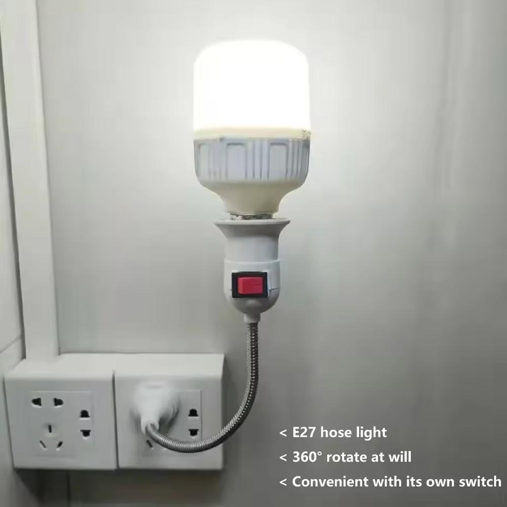 EU Plug E27 Lamp Base Wall Flexible Holder Light Socket Converter Bases On/Off Book light Adapter Led Base E27 EU Direct plug