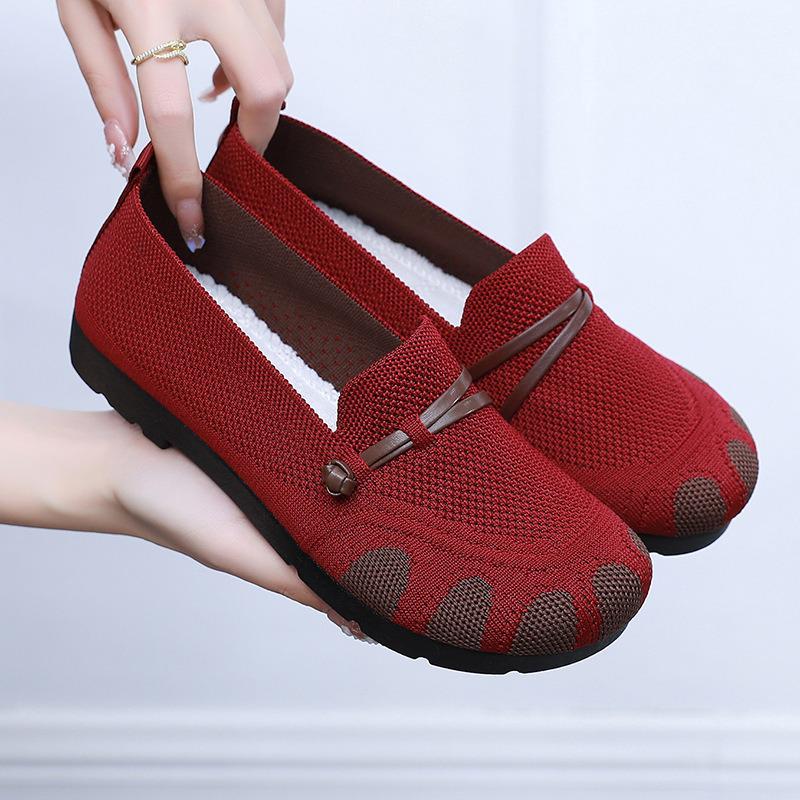 New Style Non-Slip Soft Sole Flat Shoes for Middle-Aged & Elderly Women - Spring/Autumn Comfort Shoes