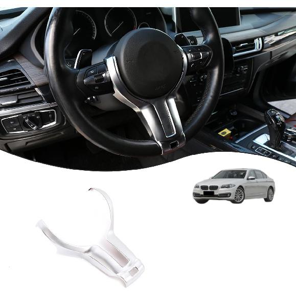 

Steering Wheel Cover Trim for BMW F20 F22 F21 F30 F32 F33 F36 F06 F12 F13 X5 F15 X6 F16 M-Sport Car Accessories (Carbon Fiber) серебряный