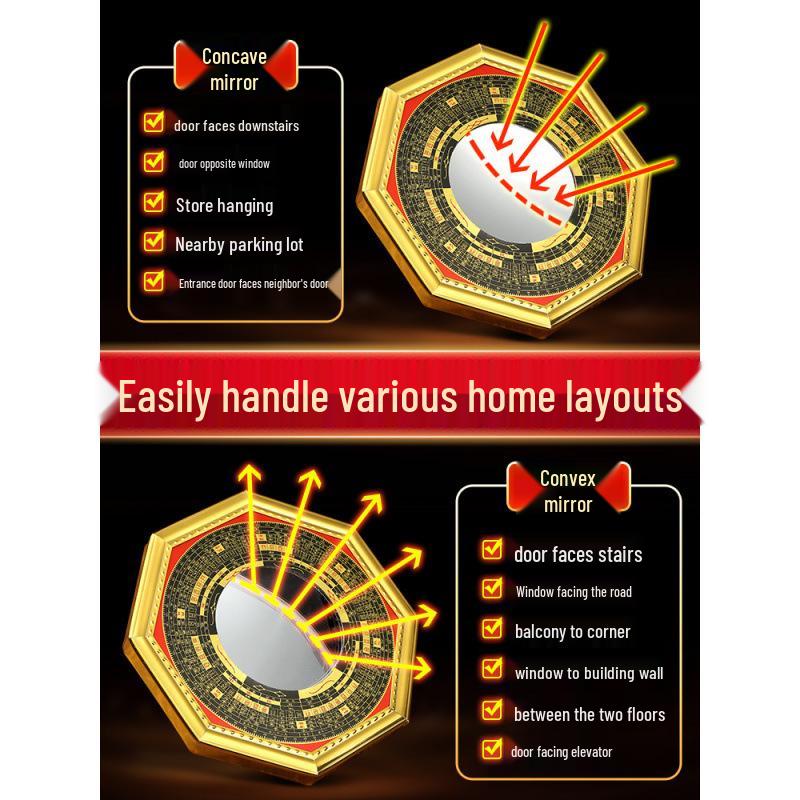 Wypukłe lustro Bagua Tai Chi do dekoracji domu i sklepu