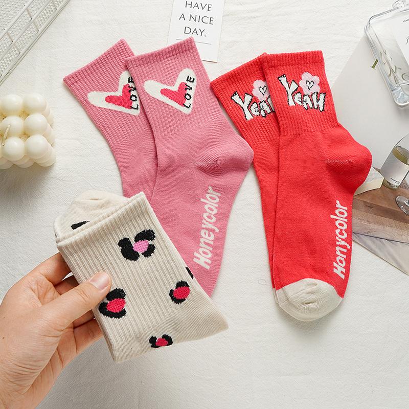 Women's Long Cotton Socks Mid-tube Outer Wear Online Celebrity All-match Street Ins Trendy Retro High Socks