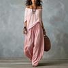 1116 Nuovo completo estivo europeo e americano di alta gamma casual con pantaloni a gamba larga e top monospalla per donna