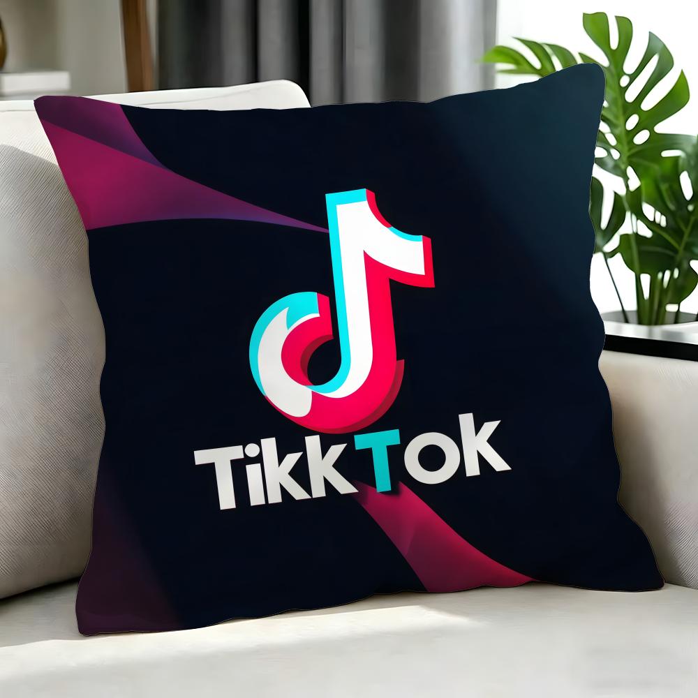 Social Tiktok Cushion Cover Cushion Cover Set 4Pcs 50X50 45X45 40X40 Pillowcase Decorative Sofa Home Decor