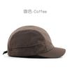 Men's short-brimmed, solid-color, plain baseball cap for outdoor activities, offering sun protection and shade