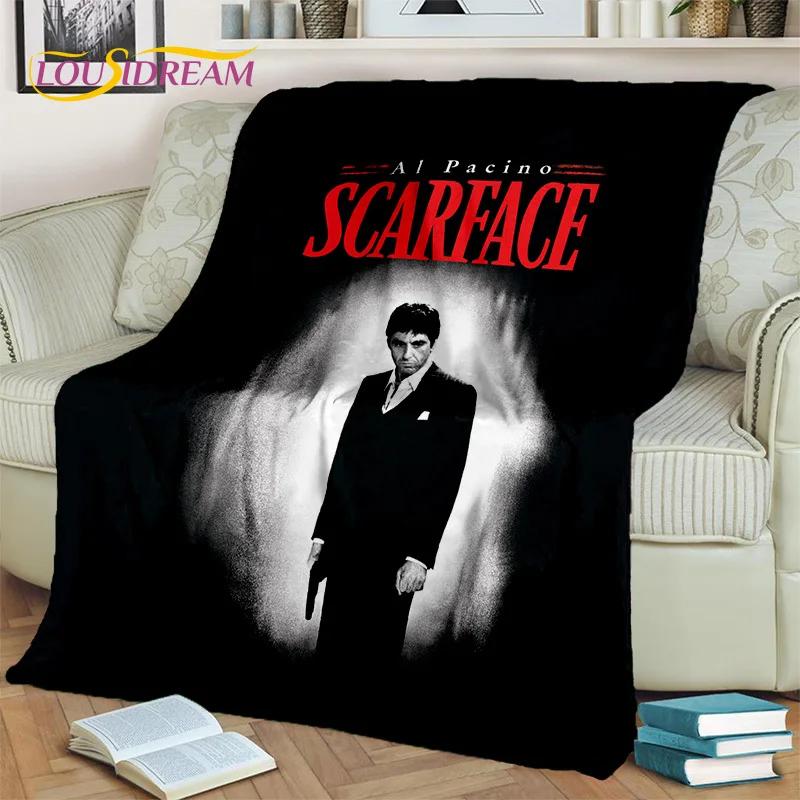 Scarface 3D Classics Movie Tony HD Blanket,Soft Throw Blanket for Home Bedroom Bed Sofa Picnic Travel Office Cover Blanket Kids