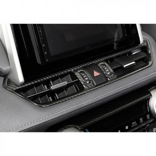 For Toyota RAV4 -2024 Carbon Fiber ABS Dashboard Middle Air Vent Cove Trim