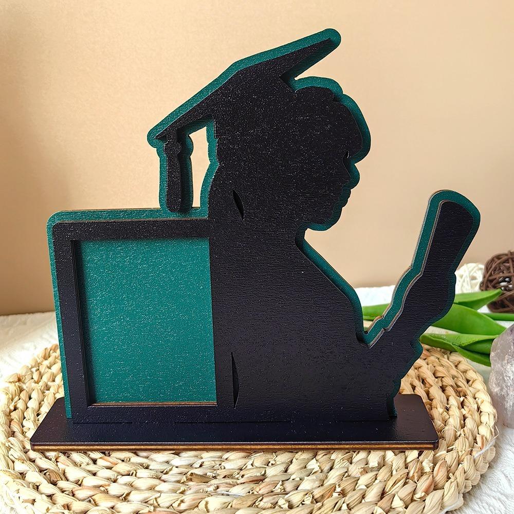 

Vintage Wooden Photo Frame Celebration Picture Display Stand Graduation Season Gift золотий
