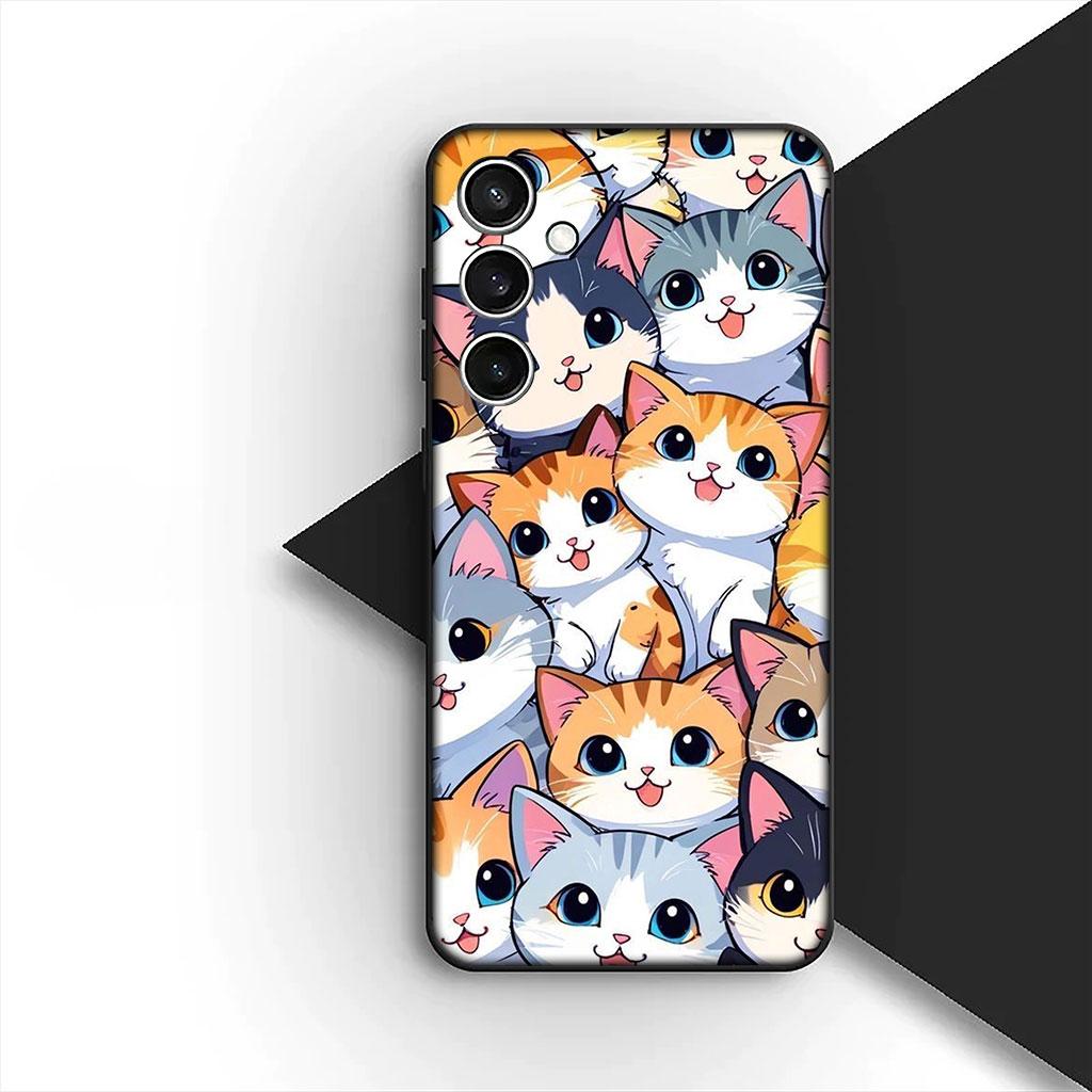 Phone Cover for Huawei P30 P20 Mate 20 Lite Pro Y7 Y6P Y7A 2019 Nova 5T 3I Funda Casing Soft Case Cartoon Cat Meow Kitten