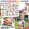 Soccer Temporary Tattoos Sheets for Kids and Adults Football Theme Body Stickers for Party Decorations Sports Events and Team Activities