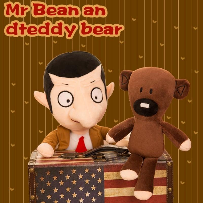 AjieQaQ Plush Toy 30cm Teddy Bear Mr. Bean Brown Soft Cuddly Stuffed Animal Gift for Kids