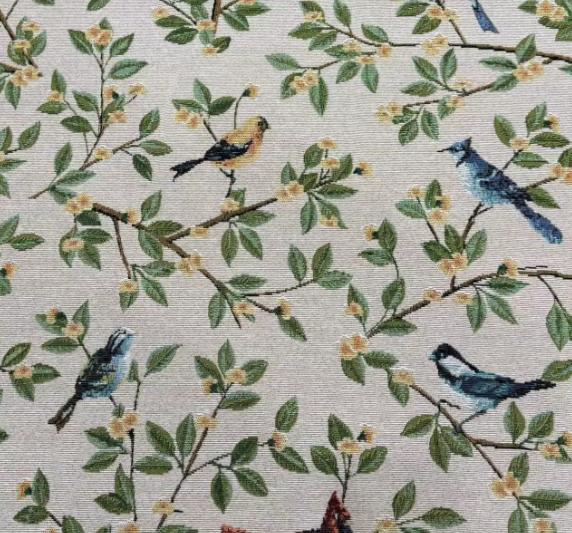 In Stock Sofa Cushion Tablecloth Bird Pattern Jacquard Upholstery Fabric Jacquard Upholstery Fabric Sofa бежевый