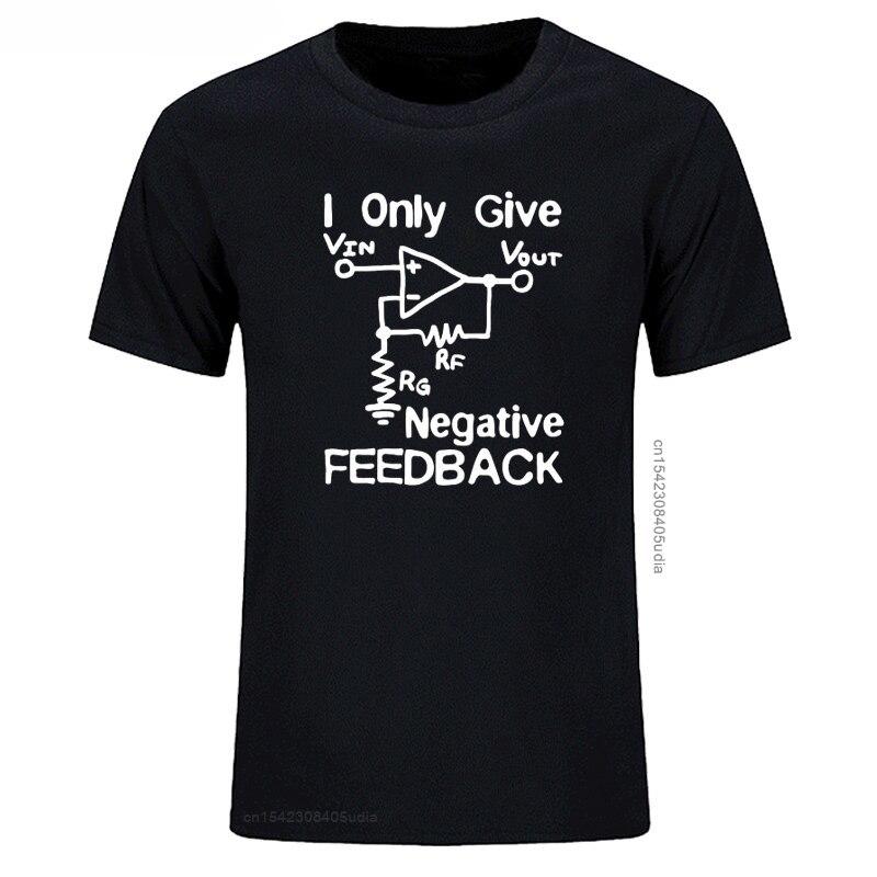 New Funny Cotton Oversized T Shirt Men Cotton Print Tee I Give Negative Feedback Computer Engineer T-Shirt New Fashion
