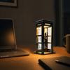 Yousheng Vintage Telefonzelle Nachtlicht, Retro Rote Straßenlaterne mit Warmem LED, Miniatur Schreibtischlampe für Schlafzimmer