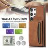Business Magnetic Three Fold Solt Wallet Flip Leather Case For Samsung S26 Ultra S25 Plus S24 A26 A16 A17 A07 Kickstand Cover