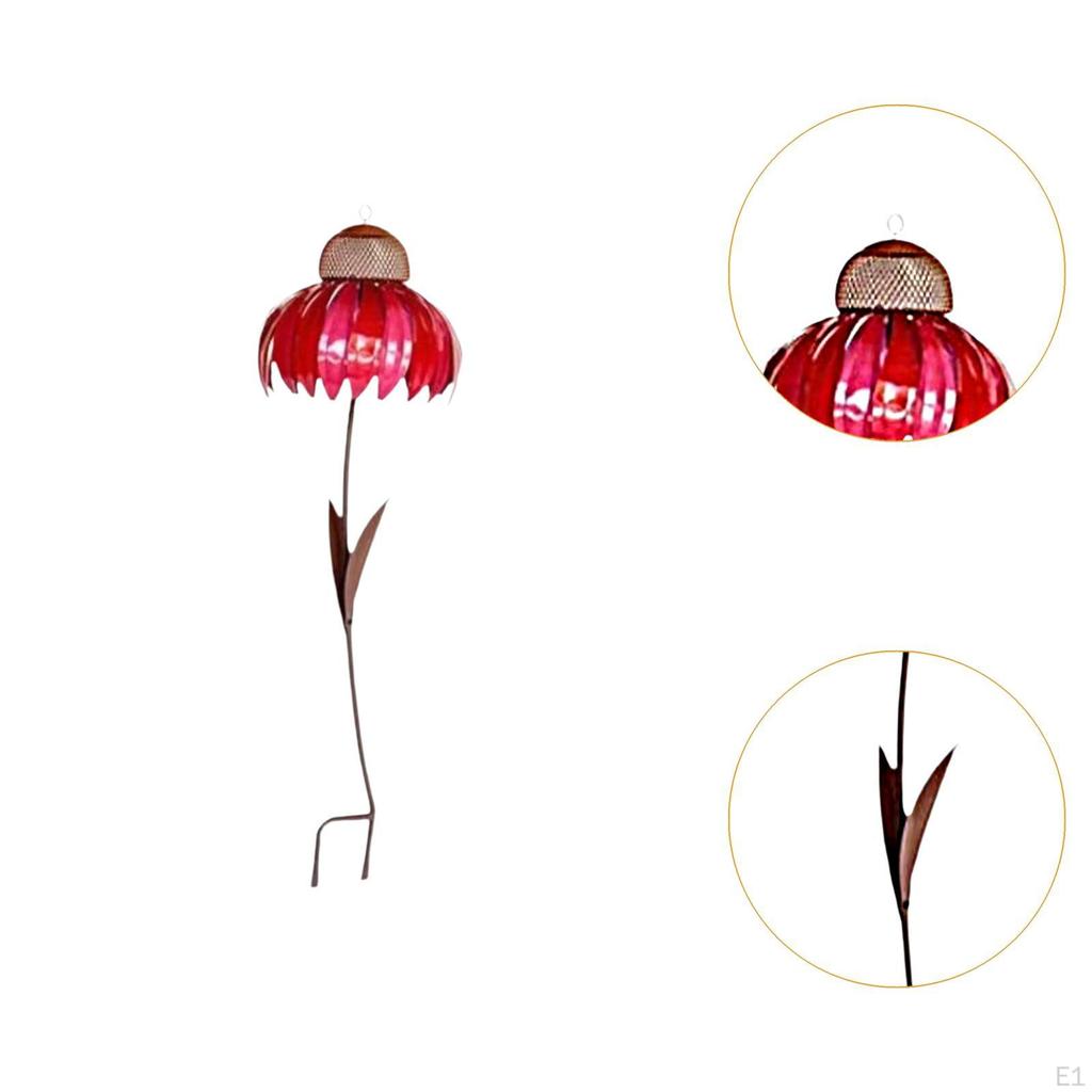 Bird Feeder Hummingbird Nut Flower Garden Stake for Patio Deck Courtyard