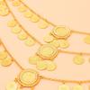 Multi Layer Alloy Coin Tassels Shoulder Chain Necklace Shoulder Accessory for Fashion Forward Women Seeking Unique Style