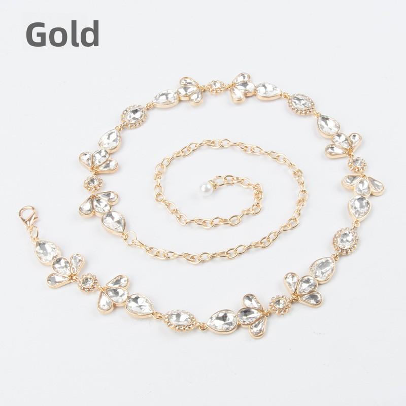 Mei Mary Metal waist chain - women s elegant versatile belt - fashionable dress accessory