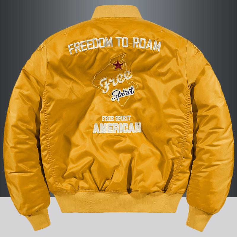 Moda zimowa kurtka ze stójką męska kurtka Bomber męska wiatrówka ocieplane kurtki płaszcz odzież męska Casual Tooling Jacket