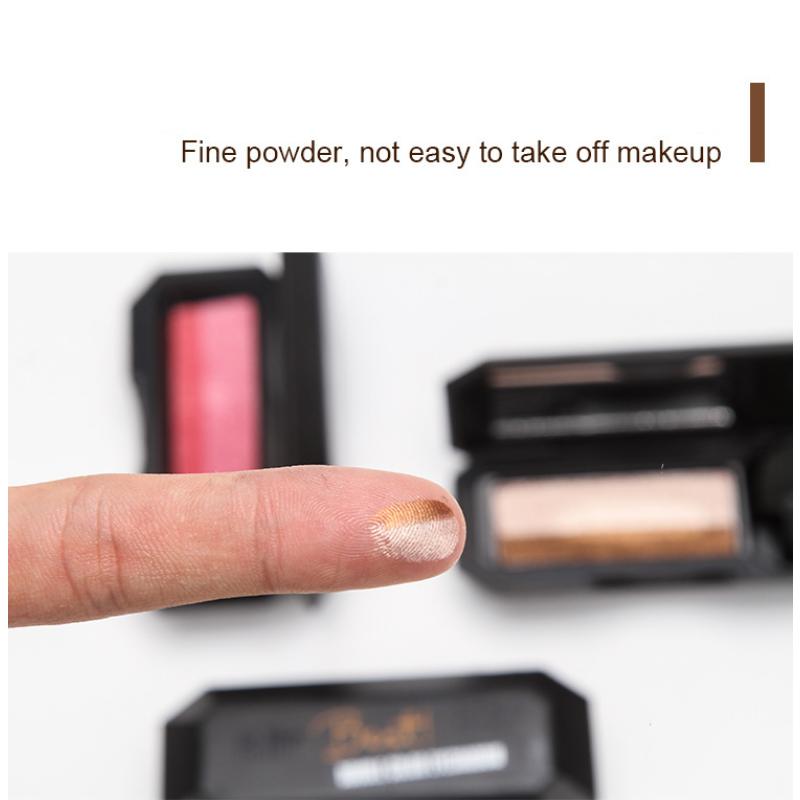 DNM Eyeshadow Elastic Peach Powder Earth Colour Small Sponge Brush Duo Lazy Eyeshadow