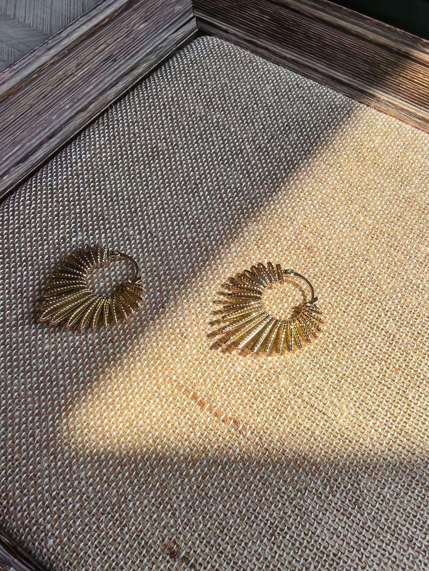 

Wind Leaf Texture Earrings Women S High Sense Niche Design Light Luxury Temperament Exaggerated Personality Geometric Ear Jewelry