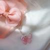 Y2k Girl Heart Butterflies Tassels Pendant Crystal Acrylic Bead Keychain Sweet Car Bag Accessory Phone Shell Pendant