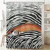 Zebra Print Shower Curtain featuring a striking fish design for modern bathrooms waterproof, durable fabric curtain perfect for