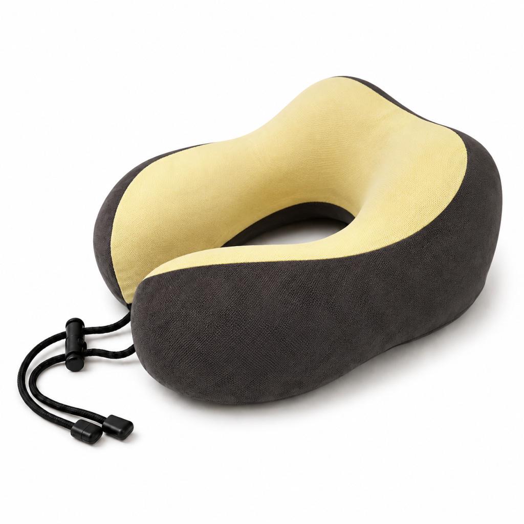 Portable Memory Foam U-Shaped Neck Pillow - Travel Sleep Support and Comfort