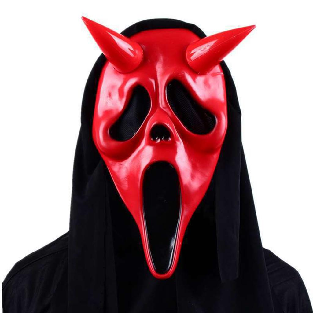 Halloween temná maska ​​na hraní rolí, vhodná hororová latexová maska ​​Vtipná maska