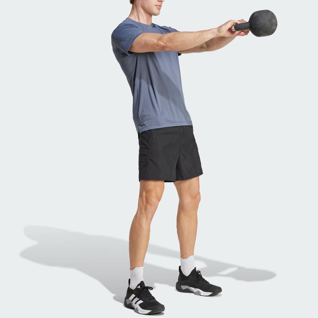 Adidas Gym Climacool Sports Round Neck Quick-Dry Short Sleeve T-Shirt Men Tops Light-Gray JY9513