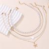 Punk Style Geometric Necklace Set For Women With Zinc Alloy Material And Heart Lock Pendant
