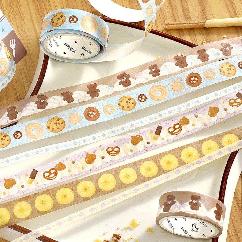 3 Stück Aufkleber Washi Papier Klebeband Set DIY Masking Tapes Niedliches dekoratives Klebeband Studenten