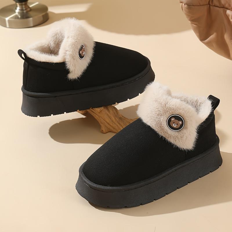 2025 Winter Package with Cotton Slippers Men's Thick Bottom Home Couple Indoor and Outdoor Non-slip Warm Women Old Cotton Shoes