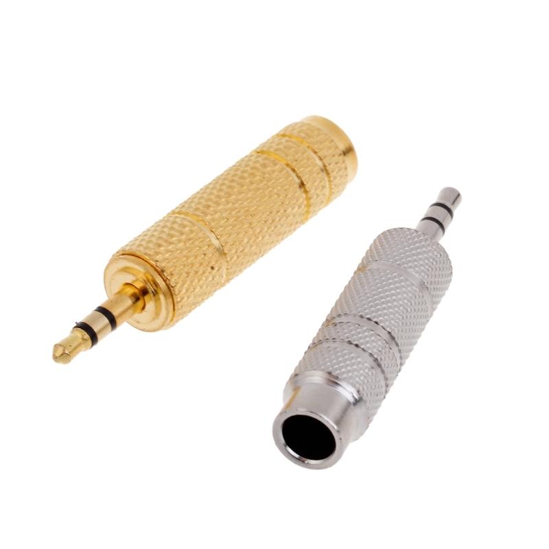 4pack Quality 6.35mm (1/4)inch Male To 3.5mm(1/8)inch Female Adapter 3.5mm Male To 6.35mm Female Plug Headphone Adapter