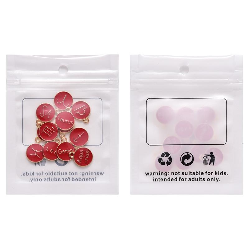 12Pcs Metal Alloy Enamel Zodiac Signs Charms Pendant Diy Hand Made Jewelry Parts