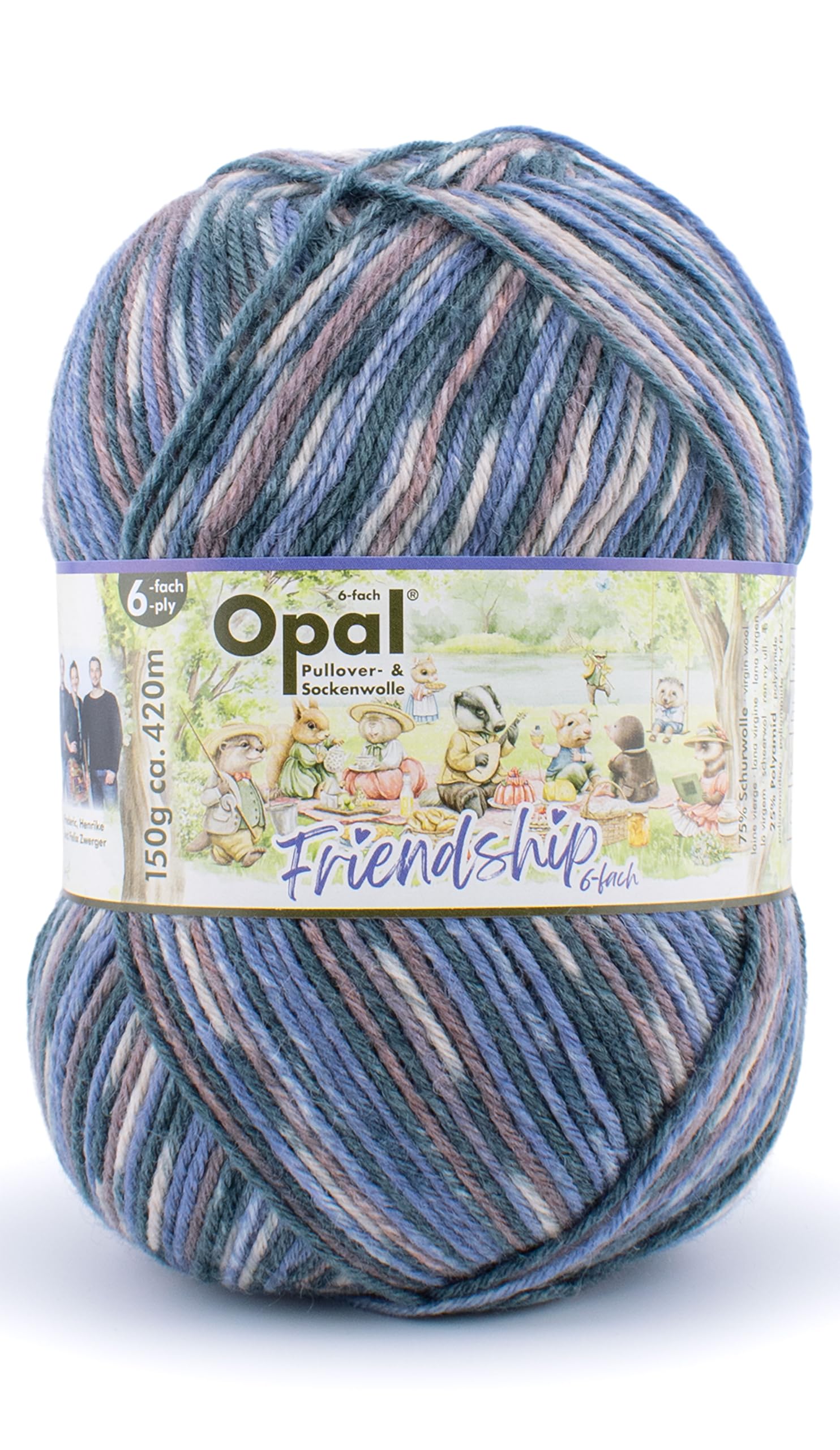 

Opal Friendship Sock Wool Stay Together Yarn, 6-ply, Blend, 11564. Let s