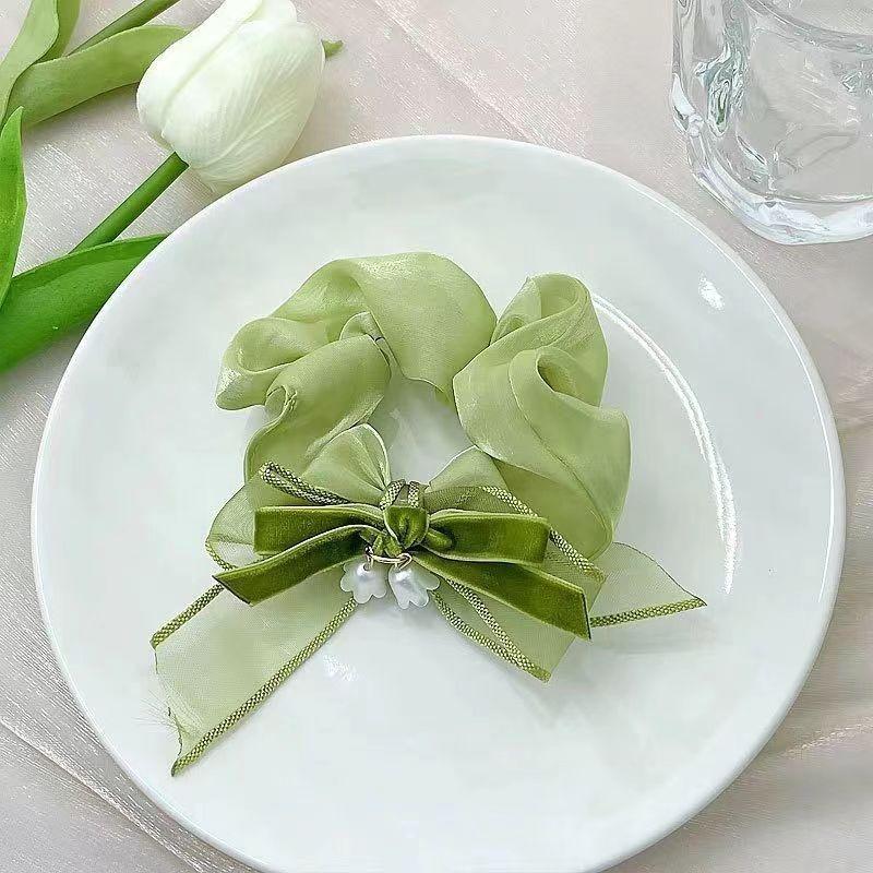 Set lily of the valley flower rubber band hair ring high elasticity and durable Korean version of the head rope new fresh girl hair tie rope