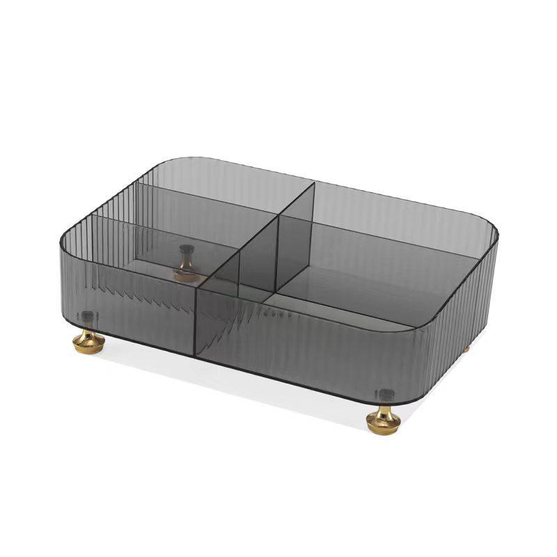 Acrylic Makeup Brush & Lipstick Organizer with Skincare Product Holder