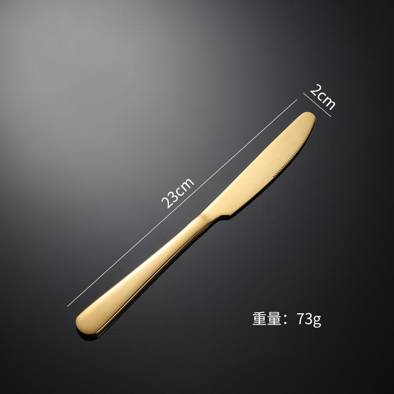 Customized stainless steel western food knife and fork spoon titanium plating processing multi-specification pvd process color gift set 1010