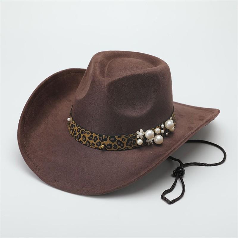 European and American New Accessories with Curved Brims Western Cowboy Hat Top Hat Tibetan Retro Jazz Hat Felt Hat Wool Riding Hat
