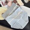 Female Spring and Autumn Sweet Bow 7A Antibacterial High Waist Pure Cotton Briefs