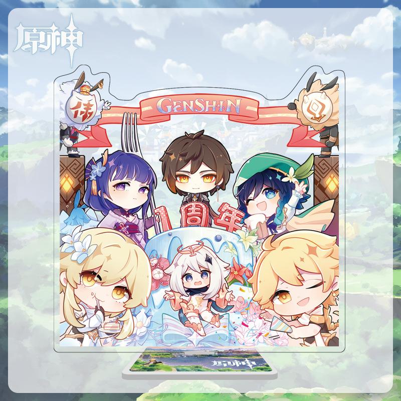 16cm Height  Acrylic Large Stand-up Display Featuring Characters From Mondstadt, Liyue, and Inazuma In Genshin Impact