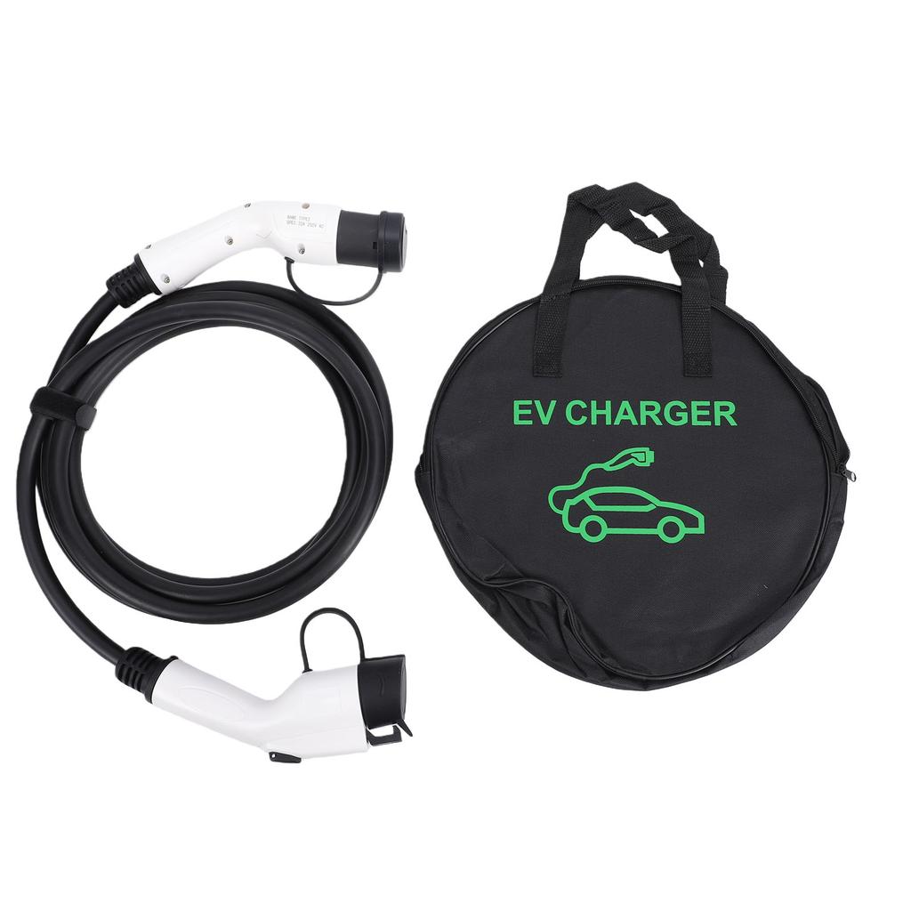 16FT Type 2 to J1772 EV Extension Cable 32A with Storage Bag EV Charging Extension Cable for J1772 Electric Vehicle