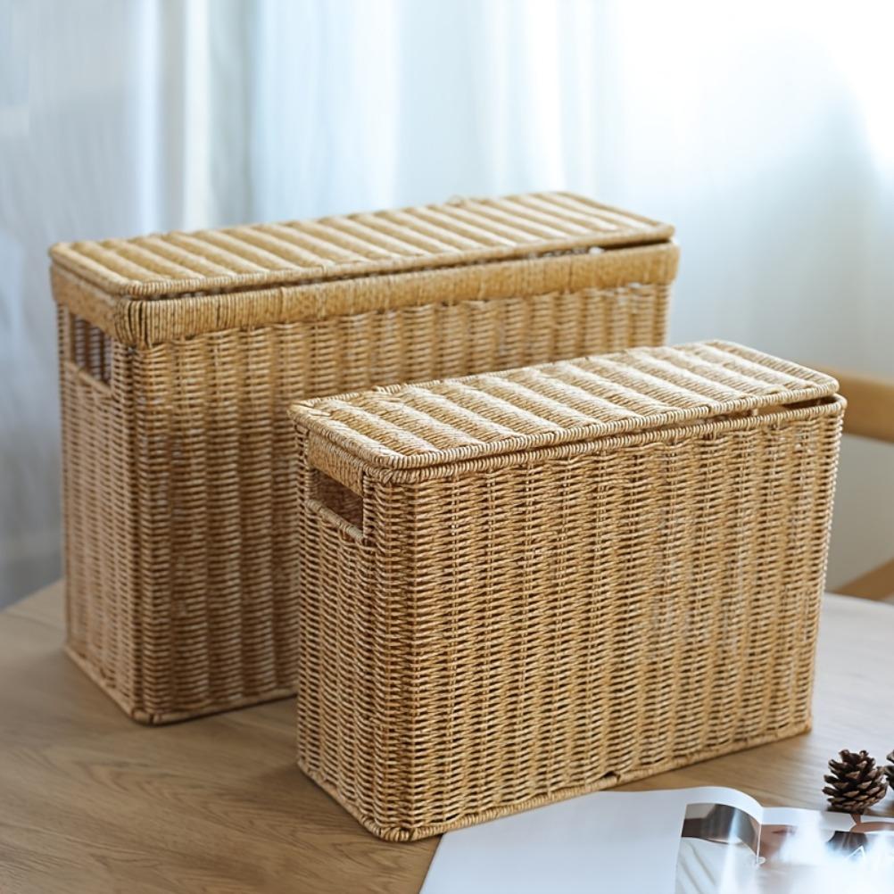 Weaving Storage Basket Wall Corner Storage Laundry Basket Household Balcony Dirty Clothes Basket Easter Baskets