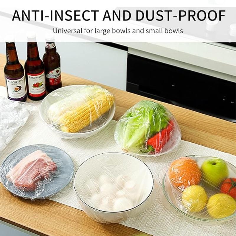 51Pcs Reusable Elastic Food Covers - Durable, Food-Grade Plastic Material, Tear-Resistant And Stretchable, Dustproof And Leak-Proof To Keep Food