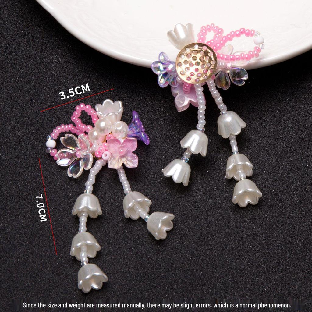 Fairy Flower Orchid Hair Clip & Earrings Set for Women