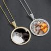 Trendy European Hip Hop Memory Photo Frame Pendant Necklace - Multiple Sizes for Men & Women