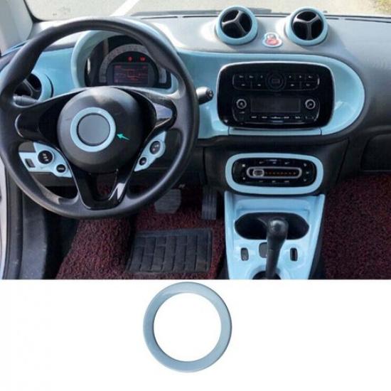 Steering Wheel Iight Blue Trim Cover Horn Button For Benz Smart Fortwo 2015-