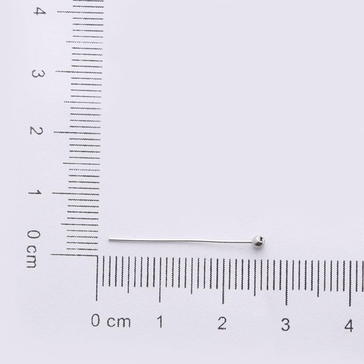 

25 мм Гвоздики с шариком Иглы Материалы для изготовления ювелирных изделий DIY Аксессуары Ожерелье Браслет Серьги 25MM 100pcs роман серебряный