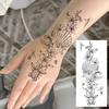 1 Blatt Totenkopf Schmetterling Rose Temporäre Tattoos Für Frauen Männer Hände Fuß Nacken,Temp Fake Tattoo Aufkleber Langanhaltend Wasserdicht